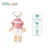 Thú bông len Bobicraft - Gấu Lizzie đứng (M) - Bộ màu - Đồ chơi an toàn Quà tặng bé