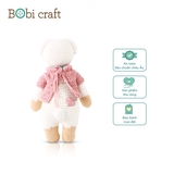 Thú bông len Bobicraft - Gấu Lizzie đứng (M) - Bộ màu - Đồ chơi an toàn Quà tặng bé