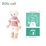 Thú bông len Bobicraft - Gấu Lizzie đứng (M) - Bộ màu - Đồ chơi an toàn Quà tặng bé