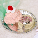 Thú bông len Bobicraft - Bánh CupCake Đào - Đồ chơi an toàn Quà tặng bé