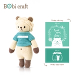 Thú bông len Bobicraft - Sư tử Leo đứng (M) - Bộ màu - Đồ chơi an toàn Quà tặng bé