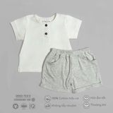 Quần áo trẻ em Bobicraft - Quần short bé trai sọc - Cotton hữu cơ organic an toàn