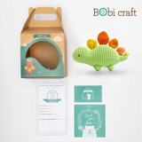 Thú bông len Bobicraft - Khủng long lưng gai Stego lục lạc - Đồ chơi an toàn Quà tặng bé
