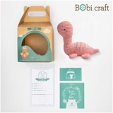 Thú bông len Bobicraft - Khủng long cổ dài Crypto lục lạc - Đồ chơi an toàn Quà tặng bé