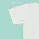 Quần áo trẻ em Bobicraft - Áo thun bé trai cổ viền tròn kem - Cotton hữu cơ organic an toàn