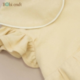Quần áo trẻ em Bobicraft - Áo đầm cổ lá sen 2 lá cổ - Cotton hữu cơ organic an toàn