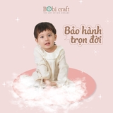Quần áo trẻ em Bobicraft - ĐẦM CỔ BÈO TAY DÀI - Cotton hữu cơ organic an toàn