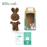 Thú bông len Bobicraft - Thỏ nâu - Đồ chơi an toàn Quà tặng bé