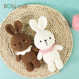 Thú bông len Bobicraft - Thỏ trắng - Đồ chơi an toàn Quà tặng bé