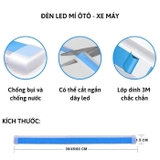 Bộ 2 dây led mí audi lắp xi nhan chạy đuổi demi cho xe máy ô tô DC-12v