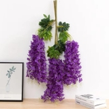 Combo 12 cành hoa tử đằng giả dài 110cm - Tím nhạt
