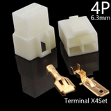 Bộ đầu giắc cắm 6.3mm cho xe ô tô loại 4P