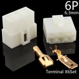 Bộ đầu giắc cắm 6.3mm cho xe ô tô loại 6P