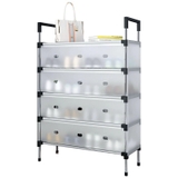Kệ Inox 5 Tầng Có Vách Ngăn Chắn Bụi