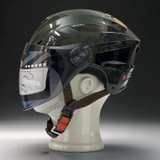 Nón bảo hiểm nam kính dài màu xanh đen Sundy A25