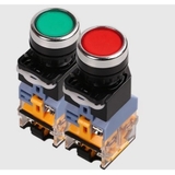 NÚT NHẤN NHẢ CÓ ĐÈN LA38 phi 22 , điện áp 220VAC , 1NO ,1NC