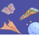 Bộ 3D Origami Giấy Gấp Máy Bay Chất Liệu Thủ Công