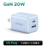 UGREEN 20W GaN Sạc Mini USB C Sạc Điện Thoại PD3.0 QC3.0 Cho iP16 15 Pro Max Samsung S25 Ultra