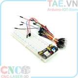 Combo nguồn, dây cắm và breadboard