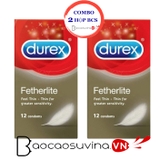 Bao cao su Durex Fetherlite ( Combo 2 hộp x 12 cái )