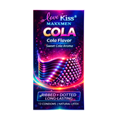 Bao Cao Su Love Kiss Maxxmen Cola Hộp 12 Cái – Gân Gai Kéo Dài Thời Gian, Hương Cola Ngọt Ngào
