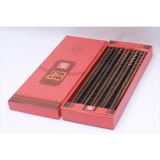 Đũa gỗ mun Tròn đầu xoắn - hộp 10 đôi