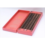 Đũa gỗ mun Tròn đầu xoắn - hộp 10 đôi