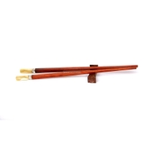 Đũa Trắc đỏ đầu vuông bọc bạc, gắn ốc cao cấp - hộp 10 đôi