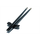 Đũa gỗ mun tròn đầu gắn ốc - hộp 10 đôi