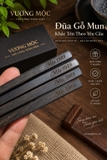 đũa gỗ mun sừng in khắc logo chữ làm quà tặng