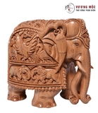 Tượng voi gỗ Đàn Hương chạm khắc tinh xảo, quà tặng bằng gỗ