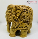 Voi chạm khắc gỗ đàn hương