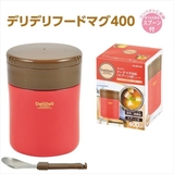 Bình ủ cháo kèm thìa Pearl Lilfe (400ml, màu đỏ) của Nhật