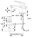 Vòi rửa lavabo gật gù nóng lạnh RINO cao cấp TOTO TS205A