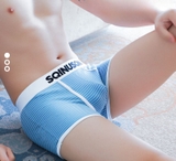 Quần lót nam kẻ ngang cotton thoáng khí - S04