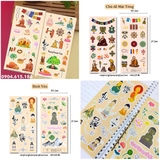 Sticker chủ đề Phật Giáo - (9.5cm x 21cm) - Set 02 tờ