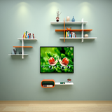 Kệ gỗ trang trí phòng khách đẹp KG-117