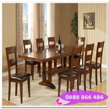 BỘ BÀN ĂN 8 GHẾ SỒI MỸ BA-012
