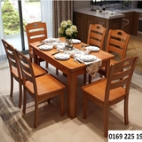 Bàn ăn gỗ sồi tự nhiên đẹp BA-001