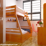 Giường tầng cho bé gỗ tự nhiên G-045