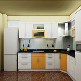 Tủ bếp gỗ mdf cốt xanh mặt cánh sơn 2k TB-004