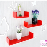 Kệ gỗ trang trí 3 chữ U lệch KG - 012