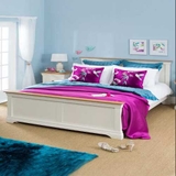 Giường ngủ gỗ sồi sơn trắng xuất khẩu Pháp G-024