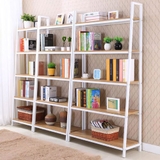 Giá sách khung sắt với mặt gỗ MDF GS-015