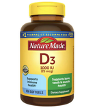 Viên uống bổ sung Vitamin D3 Nature Made D3 1000 IU (25mcg) 650 viên softgels.