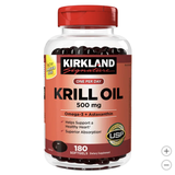 Dầu nhuyễn thể (dầu tôm) Kirkland Signature Krill Oil 500mg 180 viên (Mẫu mới)