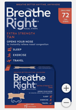 Miếng dán thông mũi, chống ngáy Breathe Right Extra Strength TAN loại 72 miếng (hộp màu đỏ cho da thường)
