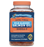 Viên dầu cá hồi Pure Alaska Omega 3 Wild Salmon Oil 1,000MG - loại 210 viên