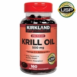 Dầu nhuyễn thể (dầu tôm) Kirkland Signature Krill Oil 500mg 160 viên