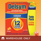 Siro trị ho cho người lớn và trẻ em trên 4 tuổi (ngày/đêm) Delsym 12 Hour Cough Relief, hộp 2 chai x 148ml